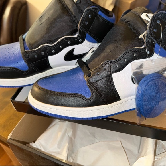 Air Jordan 1 Retro High OG-Black White-Game Royal-NWTG -Size 6